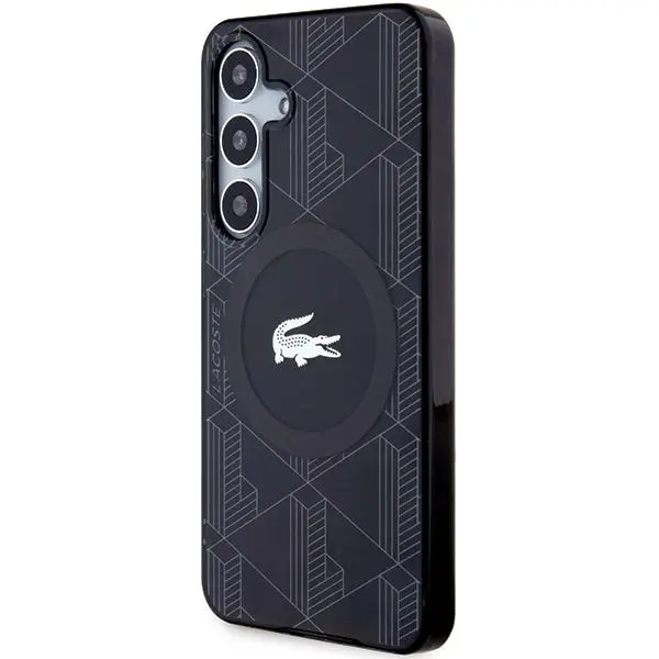 Etui Lacoste LCHMS24SUBSK Hardcase IML Blend Monogram MagSafe do Samsung Galaxy S24 Czarny