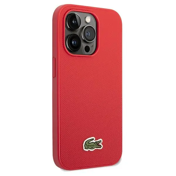 Etui Lacoste LCHMP14LPVCR Hardcase Iconic Petit Pique MagSafe do iPhone 14 Pro Czerwony