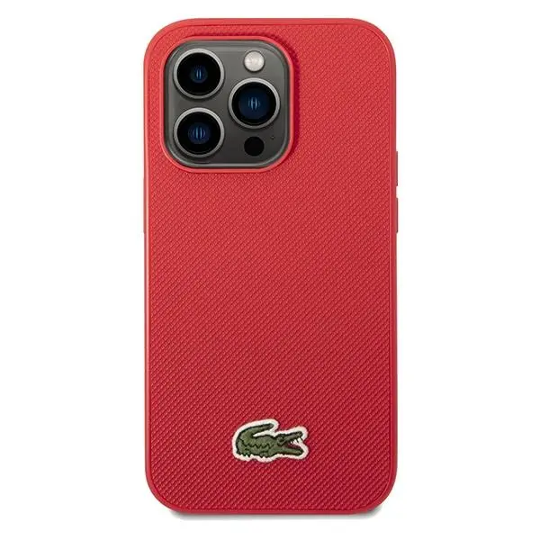 Etui Lacoste LCHMP14LPVCR Hardcase Iconic Petit Pique MagSafe do iPhone 14 Pro Czerwony
