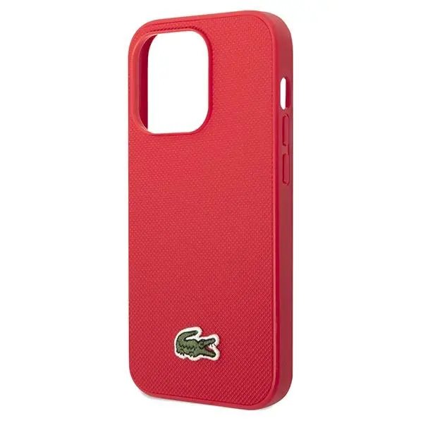 Etui Lacoste LCHMP14LPVCR Hardcase Iconic Petit Pique MagSafe do iPhone 14 Pro Czerwony