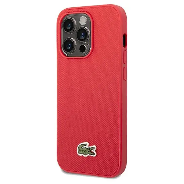 Etui Lacoste LCHMP14LPVCR Hardcase Iconic Petit Pique MagSafe do iPhone 14 Pro Czerwony