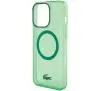 Etui Lacoste LCHMP15XULON Hardcase Transparent MagSafe do iPhone 15 Pro Max Zielony