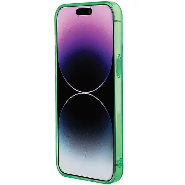 Etui Lacoste LCHMP15XULON Hardcase Transparent MagSafe do iPhone 15 Pro Max Zielony