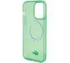 Etui Lacoste LCHMP15XULON Hardcase Transparent MagSafe do iPhone 15 Pro Max Zielony