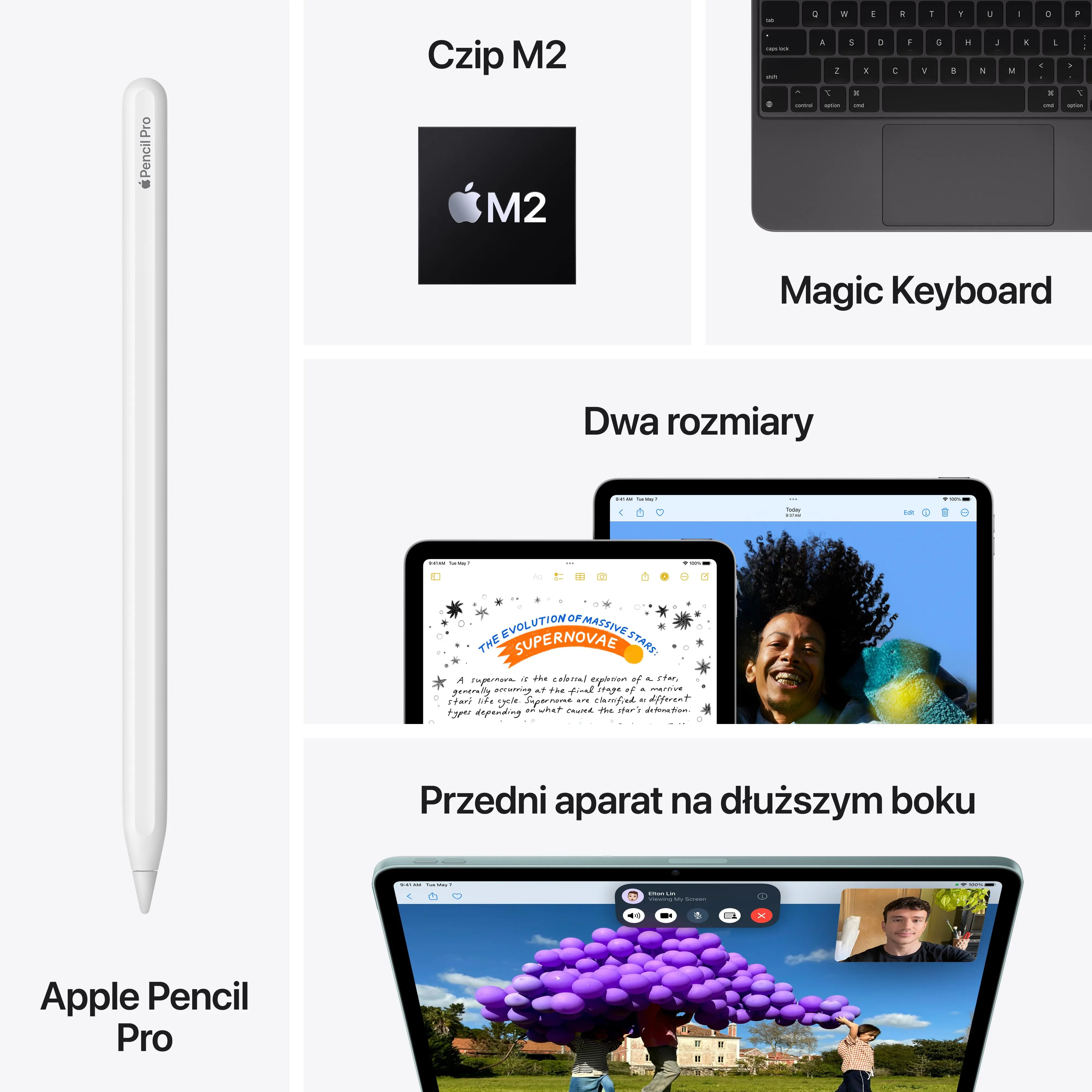 Apple iPad Air 6 gen 2024 13" 8/512GB Wi-Fi Cellular 5G Niebieski