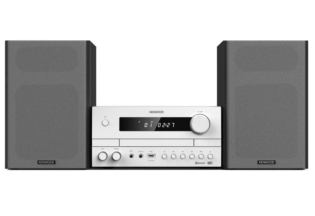 Kenwood M-822DAB 100W Bluetooth Radio FM, DAB+ Biało-czarny
