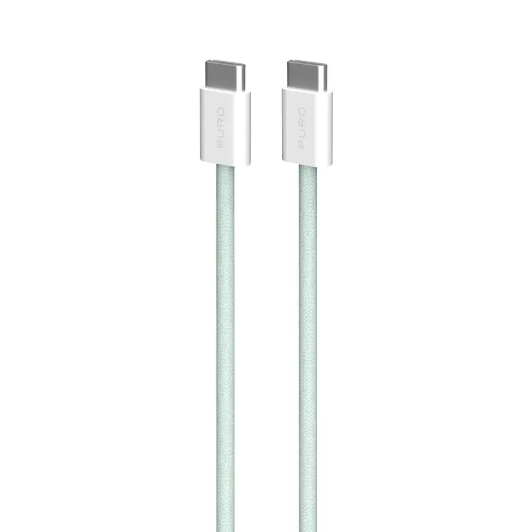 Kabel Puro USB-C do USB-C 60W 1,5m Zielony