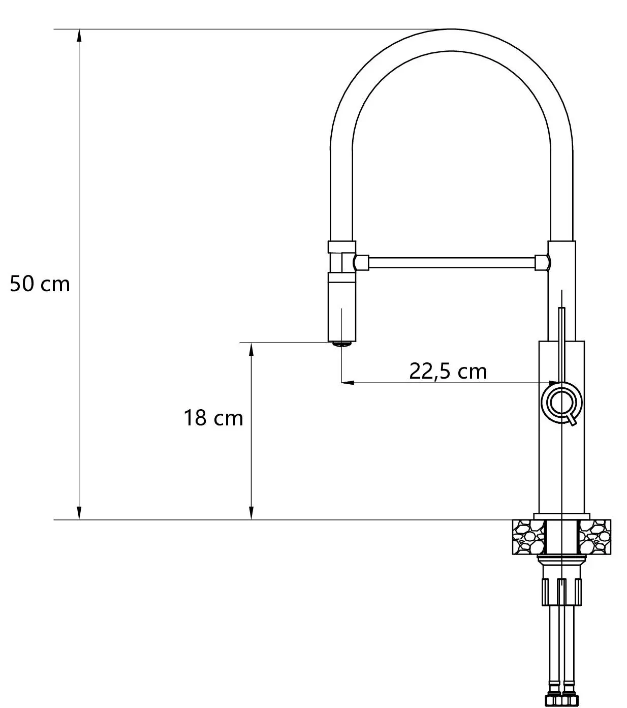 Bateria Quadron Gemma Q Line 3623501WHMPVDC1 Snow white/Miedź Stal szlachetna