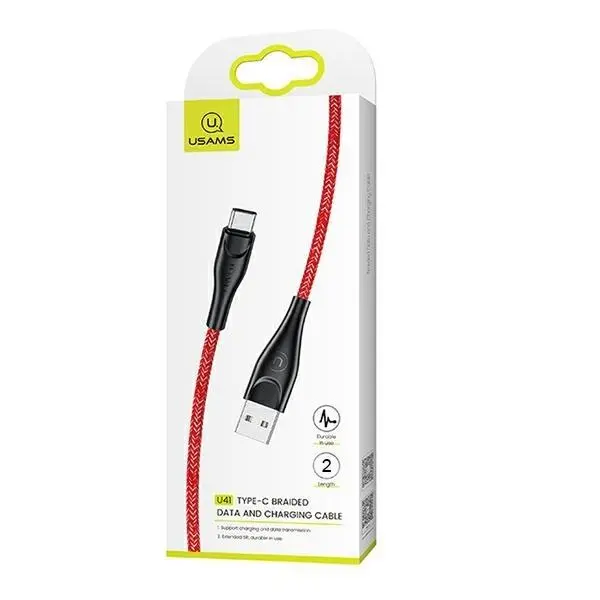 Kabel USAMS U41 USB-C SJ395USB02 2m Czerwony