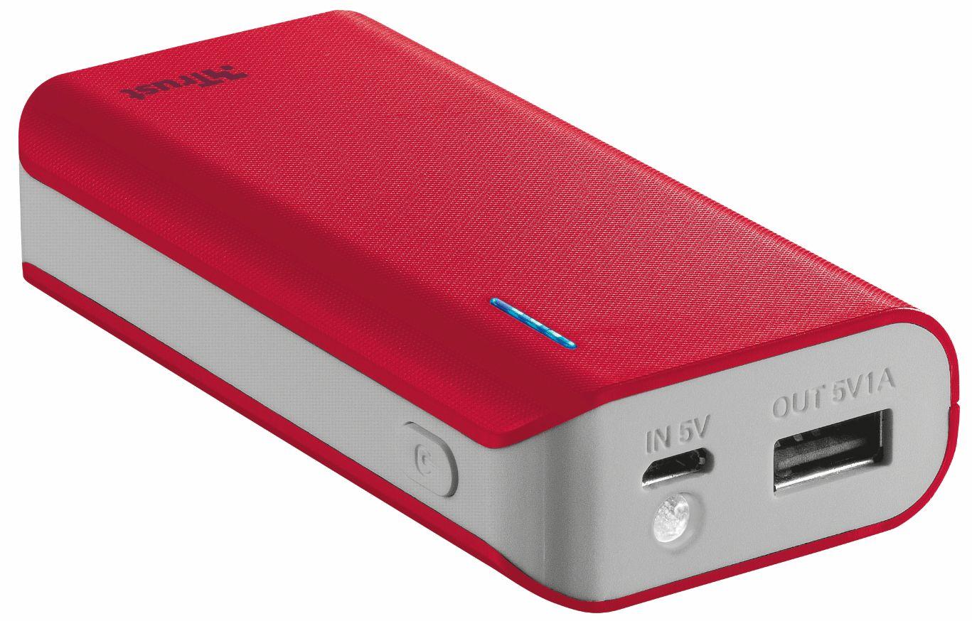 Powerbank Trust Primo 4400mAh Czerwony