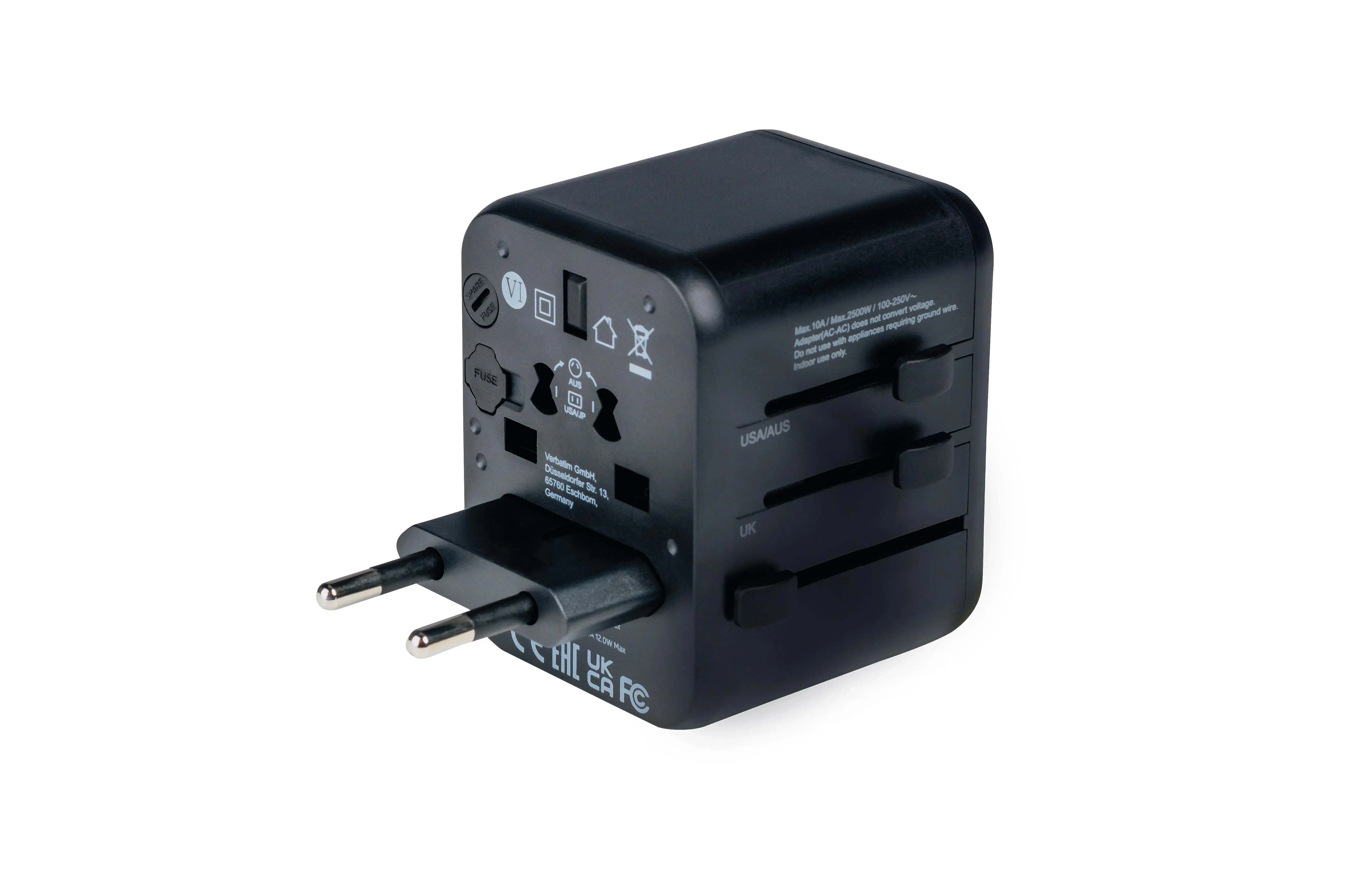 Adapter podróżny Verbatim UTA-01 World to World USB-A
