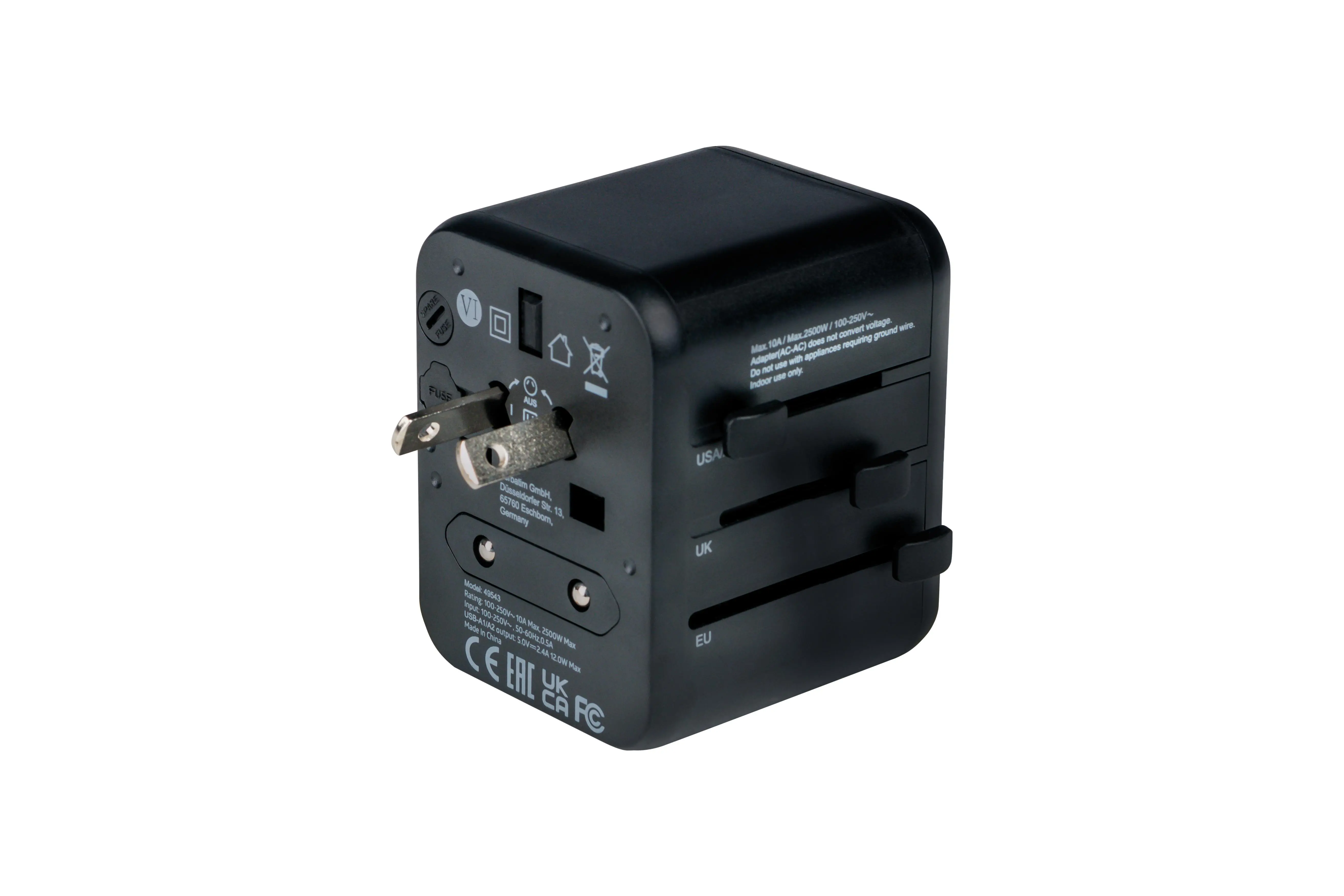 Adapter podróżny Verbatim UTA-01 World to World USB-A