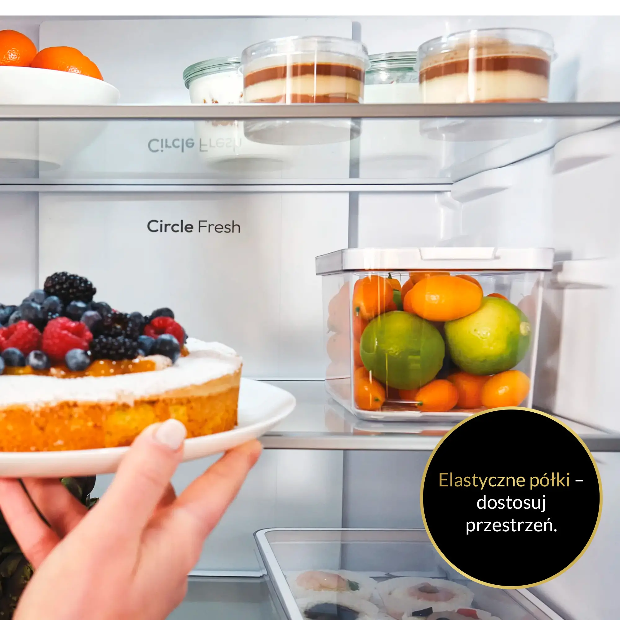 Lodówka Candy Fresco 300 CNCQ2T618EX Pełny No Frost 185cm Komora świeżości Inox