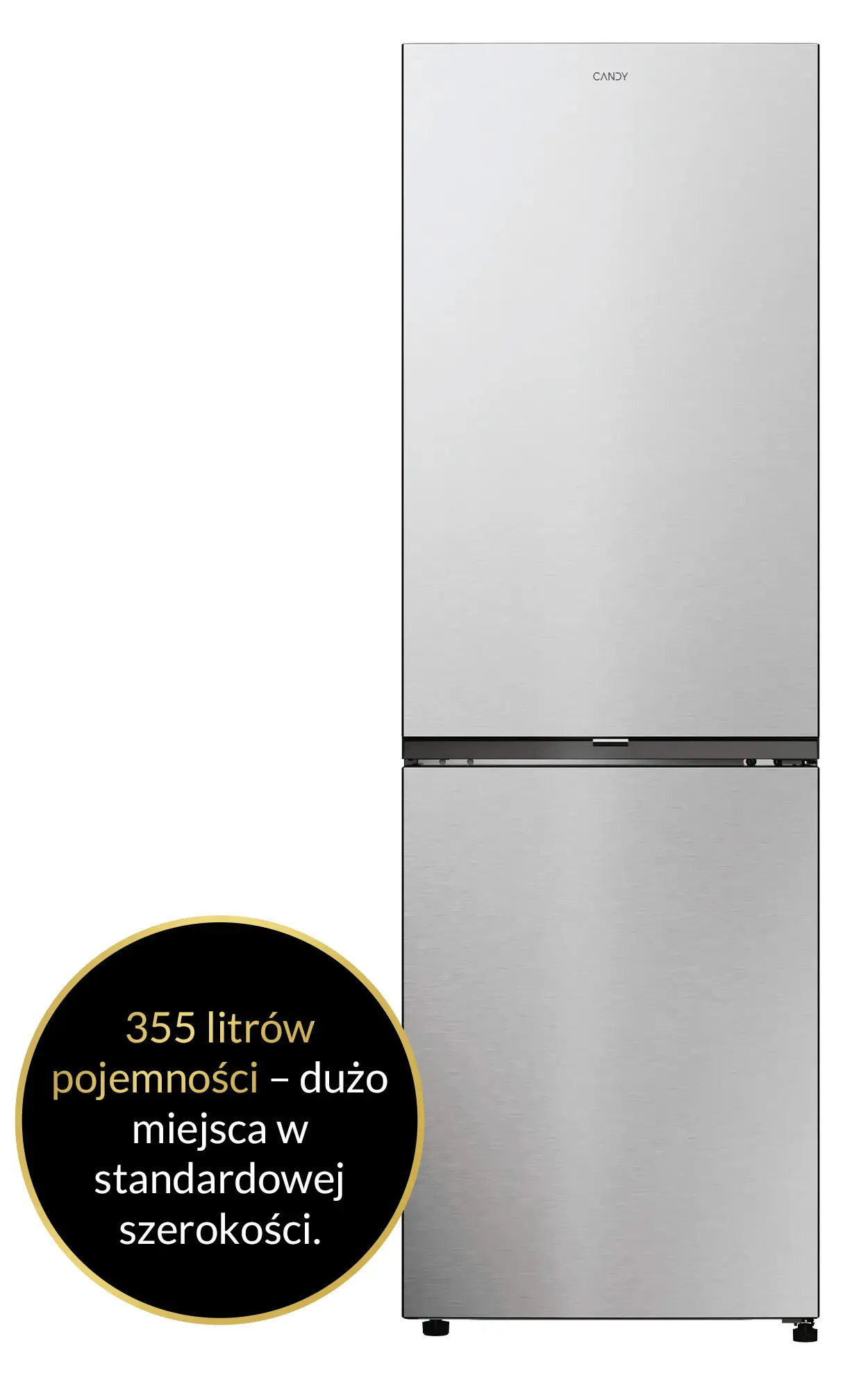 Lodówka Candy Fresco 300 CNCQ2T618EX Pełny No Frost 185cm Komora świeżości Inox