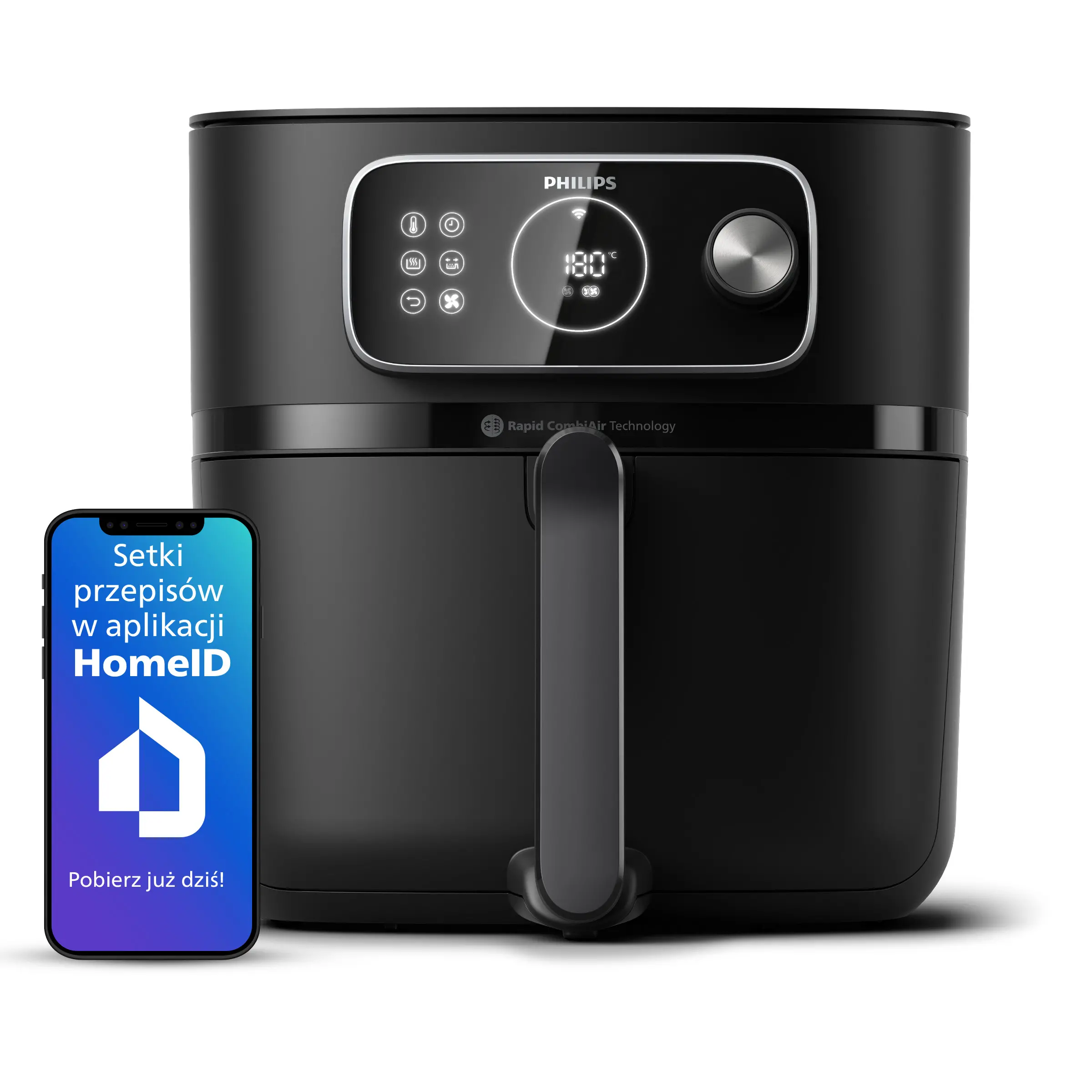 Frytkownica beztłuszczowa Philips Combi XXL HD9876/90 2200W 8,3l Aplikacja mobilna