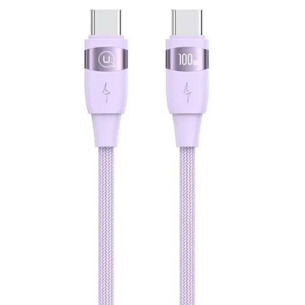 Kabel USAMS SJ632USB03 USB-C do USB-C 1,2m Fioletowy
