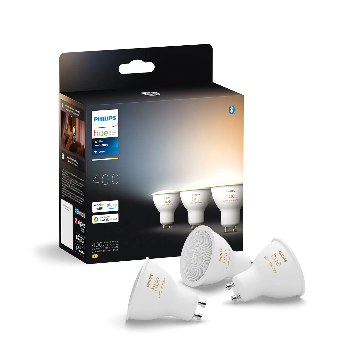 Żarówka LED Philips Hue White Ambiance GU10 3szt.