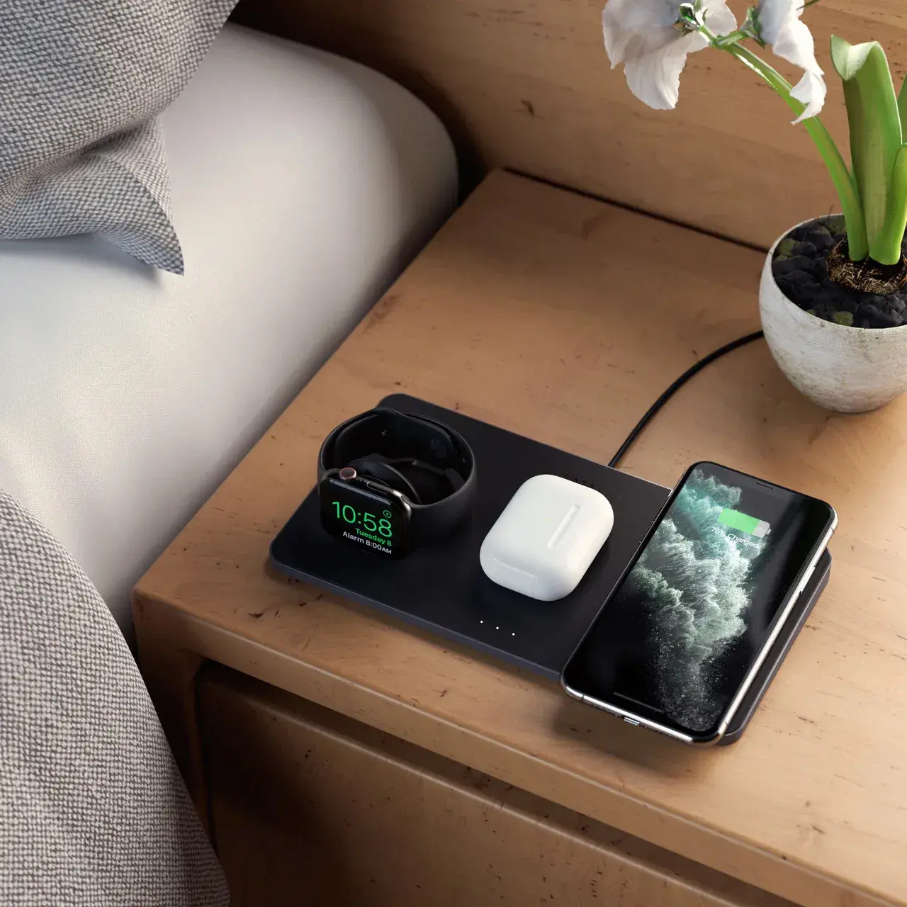 Ładowarka indukcyjna Satechi ST-X3TWCPM Trio Wireless Charger With Magnetic Pad