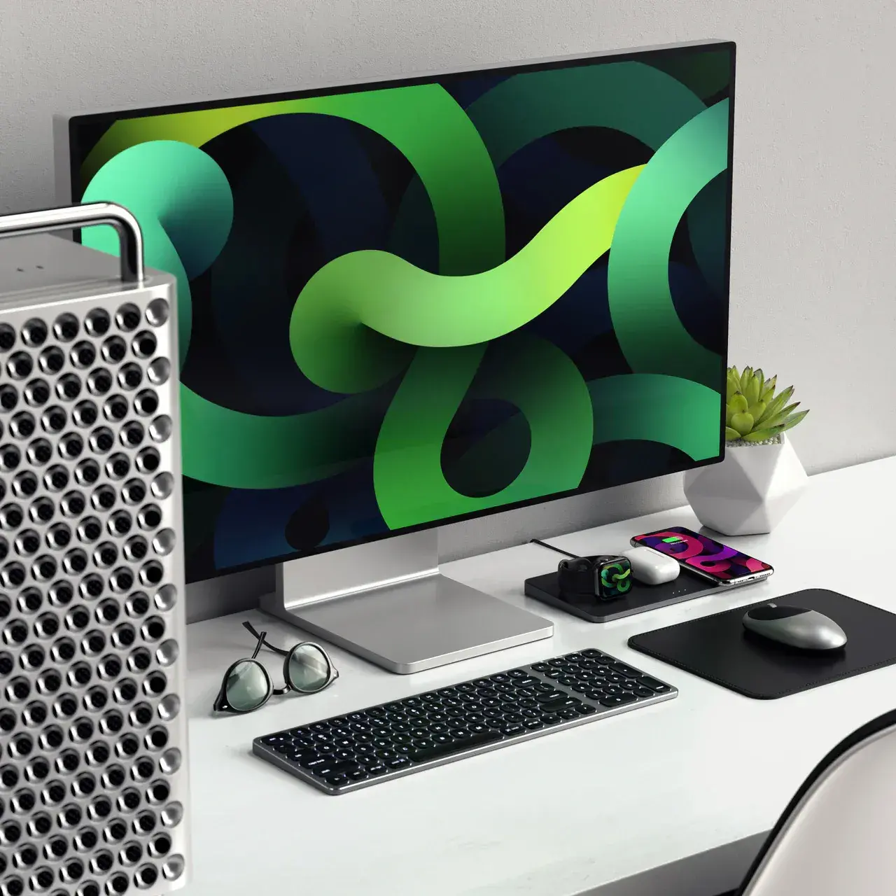 Ładowarka indukcyjna Satechi ST-X3TWCPM Trio Wireless Charger With Magnetic Pad