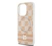 Etui DKNY IML Checkered Mono Pattern & Printed Stripes MagSafe do iPhone 15 Pro Różowy