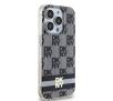 Etui DKNY IML Checkered Mono Pattern & Printed Stripes MagSafe do iPhone 14 Pro Max Czarny