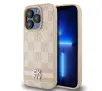 Etui DKNY Leather Checkered Mono Pattern & Printed Stripes do iPhone 15 Pro Max Różowy