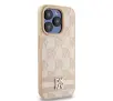 Etui DKNY Leather Checkered Mono Pattern & Printed Stripes do iPhone 15 Pro Max Różowy