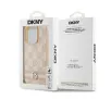 Etui DKNY Leather Checkered Mono Pattern & Printed Stripes do iPhone 15 Pro Max Różowy