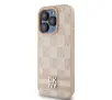 Etui DKNY Leather Checkered Mono Pattern & Printed Stripes do iPhone 15 Pro Max Różowy