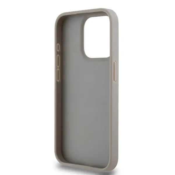 Etui DKNY Hardcase Leather Mono Stripe & Metal Logo do iPhone 15 Pro Max Beżowy