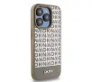 Etui DKNY Leather Printed Pattern Metal Logo MagSafe do iPhone 15 Pro Brązowy