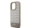 Etui DKNY Leather Printed Pattern Metal Logo MagSafe do iPhone 15 Pro Brązowy