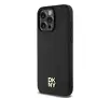 Etui DKNY Leather Monogram Pattern Metal Logo MagSafe do iPhone 15 Pro Max Czarny