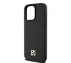 Etui DKNY Leather Monogram Pattern Metal Logo MagSafe do iPhone 15 Pro Max Czarny