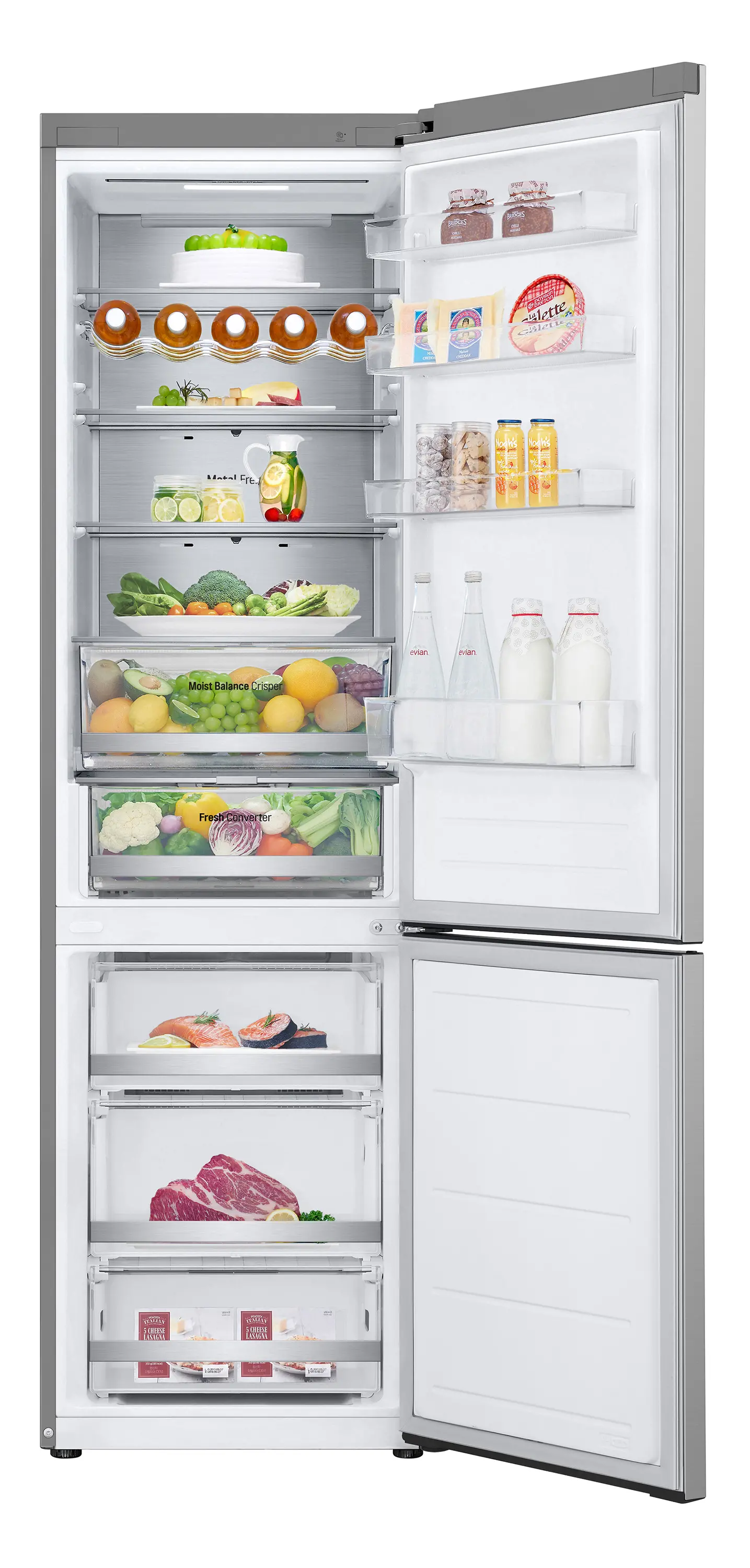 Lodówka LG GBV5250CPY Pełny No Frost 203cm Komora świeżości Zdalne sterowanie Srebrny