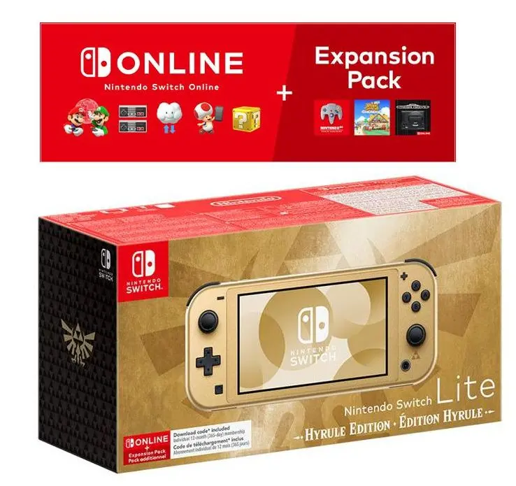 Konsola Nintendo Switch Lite Hyrule Edition + NS Online 365dni + Expansion Pack