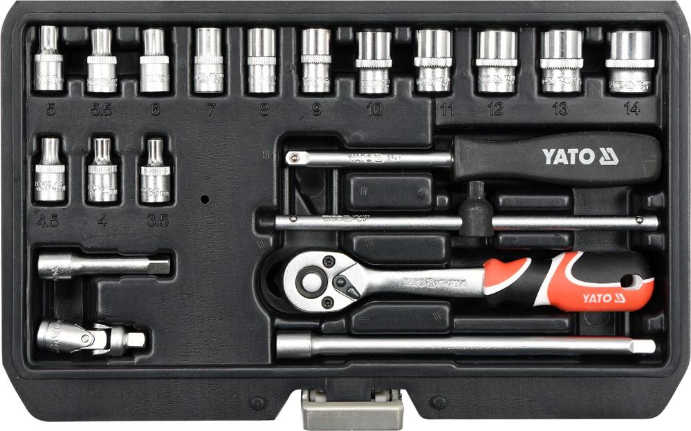 Yato YT-14491 1/4", 3/8", 1/2" 20 szt.
