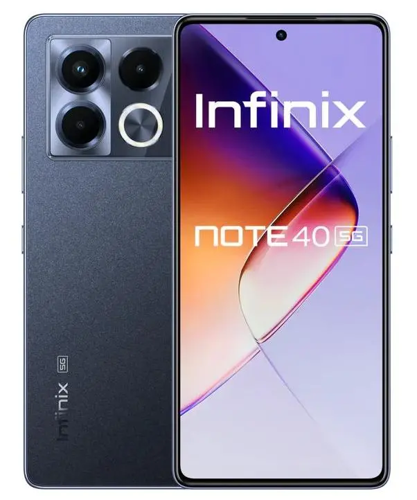 Smartfon Infinix Note 40 5G 8/256GB 6,78" 120Hz 108Mpix Obsidian Black