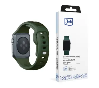 Pasek 3mk do Apple Watch 44/45/49mm Ciemnozielony