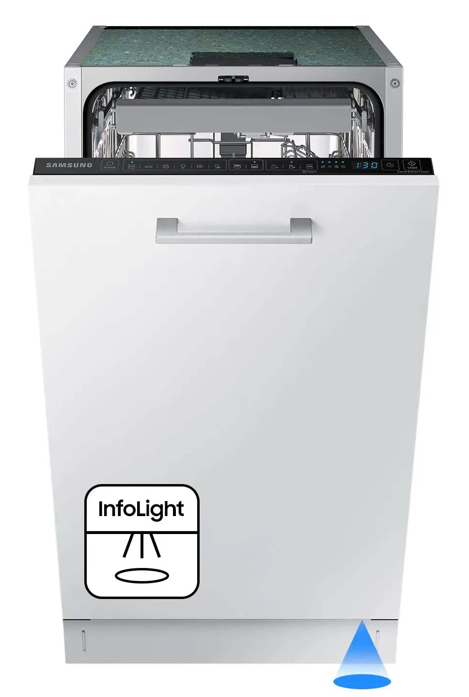 Zmywarka Samsung DW50DG450B00ET 44,8cm Automatyczne otwieranie drzwi Szuflada na sztućce