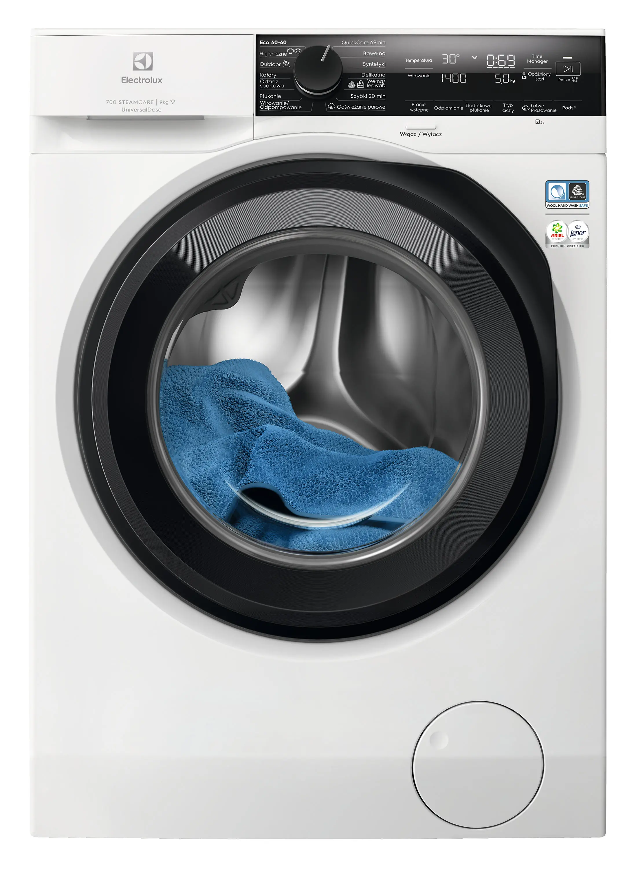 Pralka Electrolux 700 SteamCare EW7FX4492PQ 9kg 1400 obr/min Zdalne sterowanie
