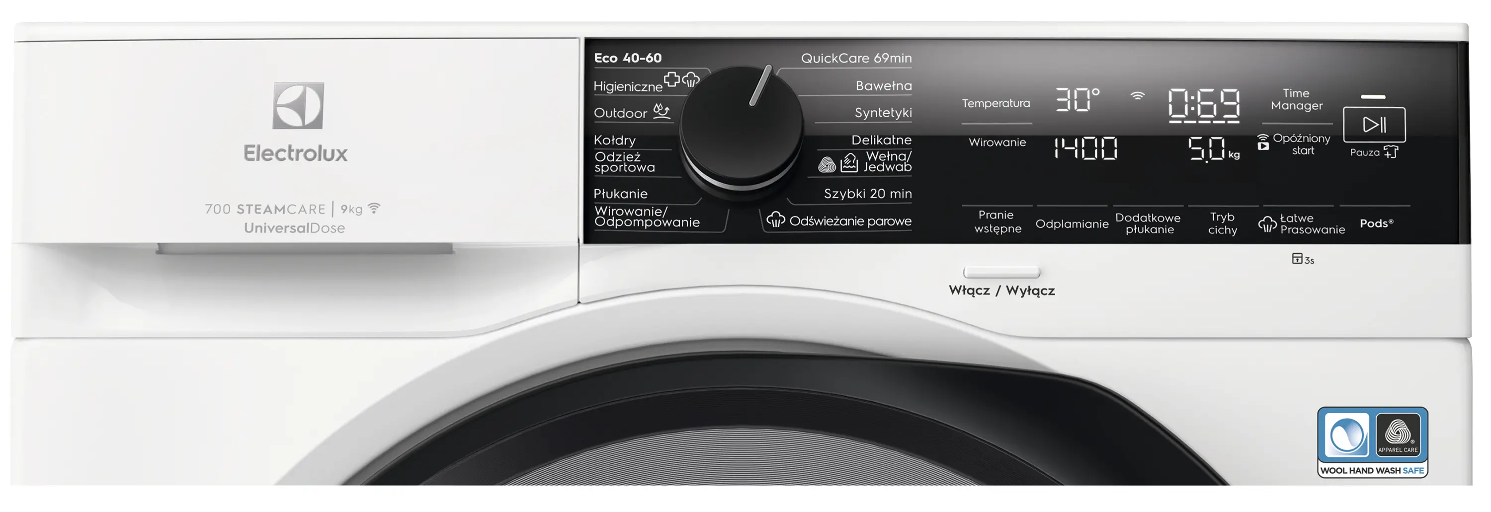 Pralka Electrolux 700 SteamCare EW7FX4492PQ 9kg 1400 obr/min Zdalne sterowanie