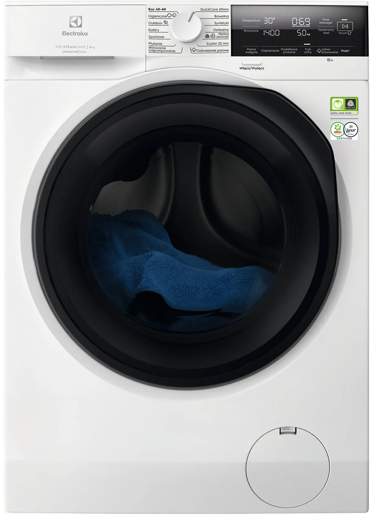 Electrolux 700 SteamCare EW7F3487UP 8kg 1400obr/min UniversalDose