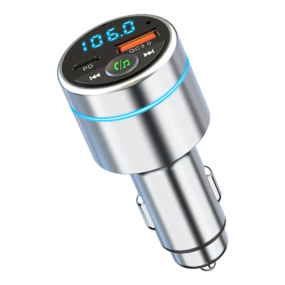 Transmiter FM Reinston z zestawem głośnomówiący i ładowarką TRA03 USB PD 30W
