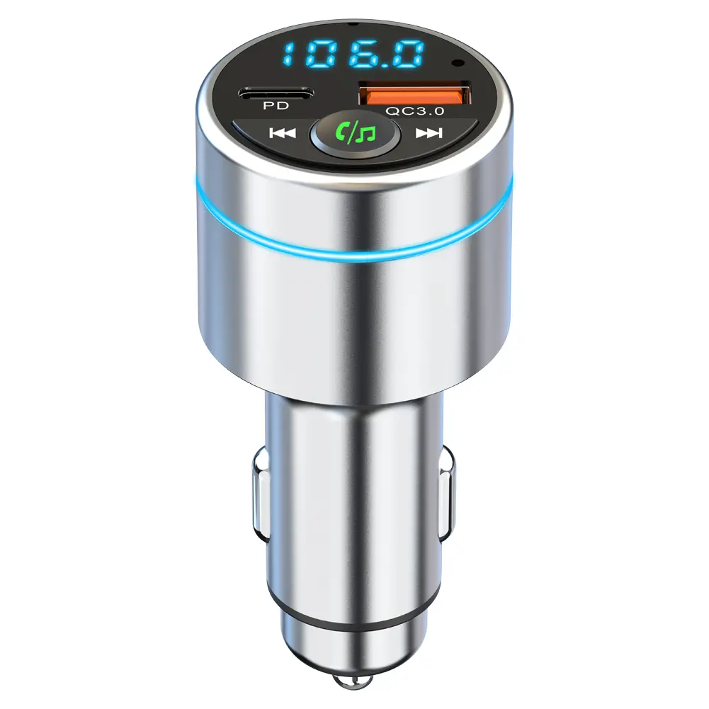 Transmiter FM Reinston z zestawem głośnomówiący i ładowarką TRA03 USB PD 30W