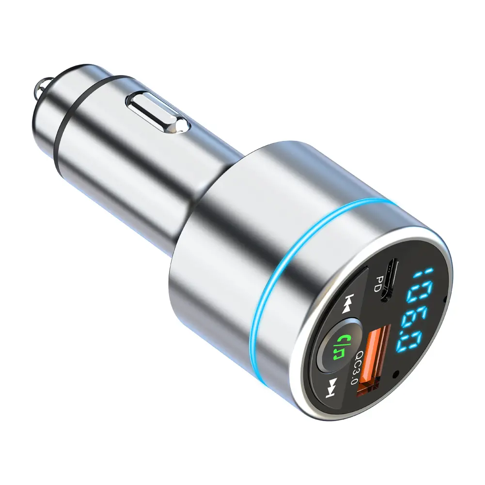 Transmiter FM Reinston z zestawem głośnomówiący i ładowarką TRA03 USB PD 30W