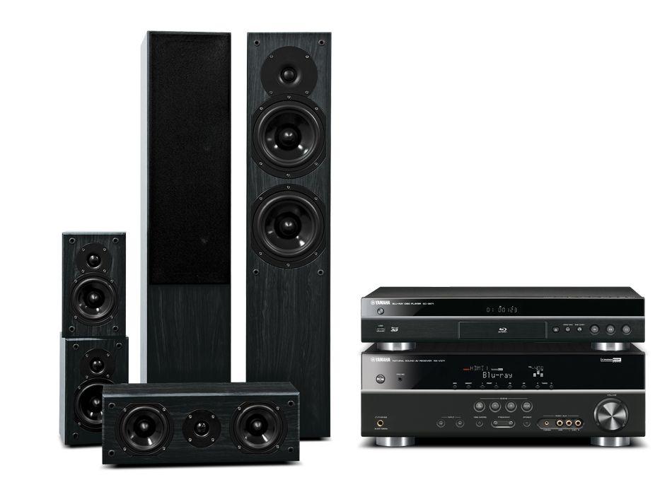 Zestaw kina Yamaha BD-S671B, RX-V371B, Prism Audio Onyx 100 (czarny)