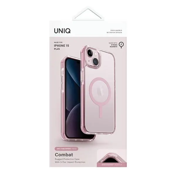 Etui UNIQ Maglick Charging do iPhone 15 Plus Różowy