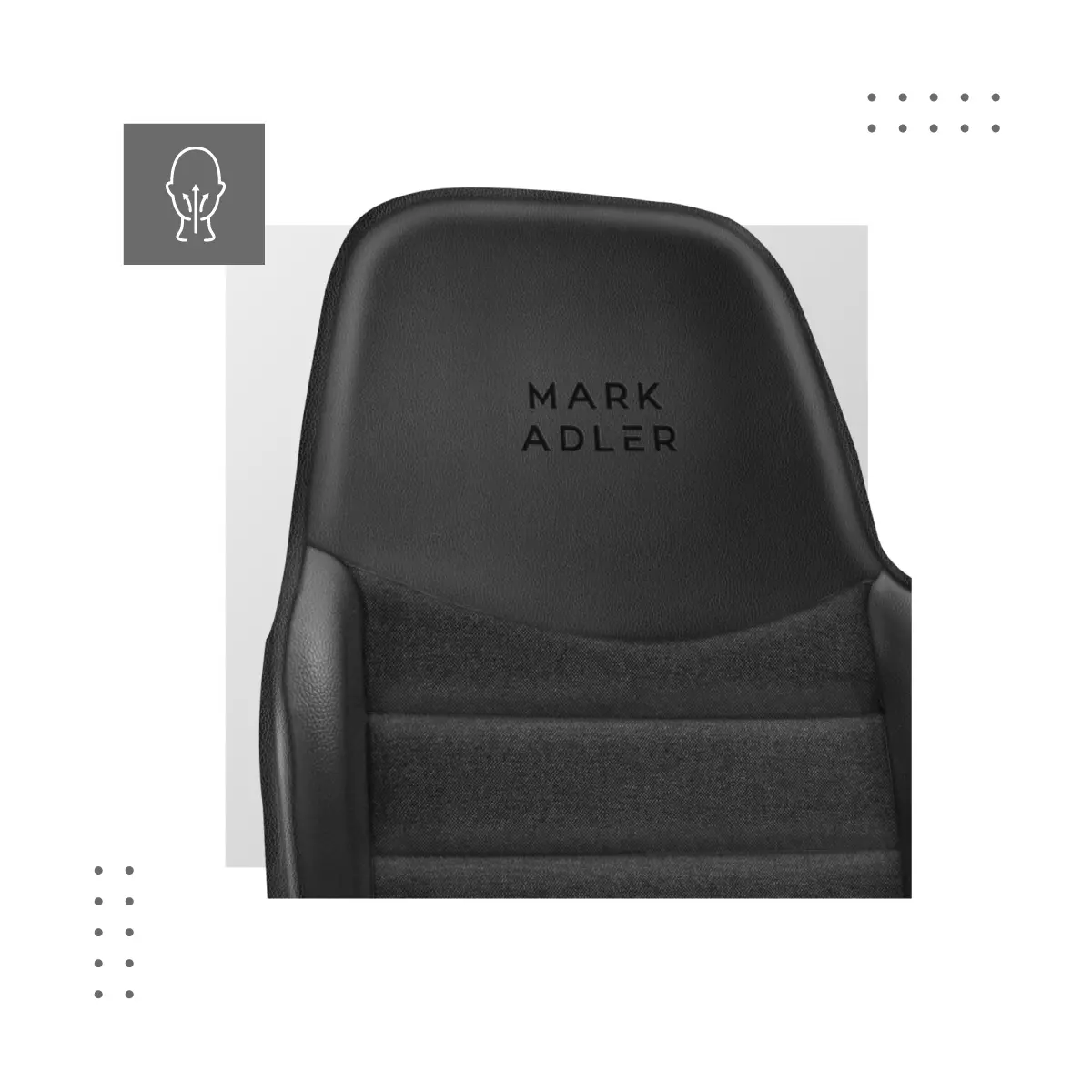 Fotel Mark Adler Boss 4.2 Biurowy do 130kg Tkanina Skóra ECO Czarny