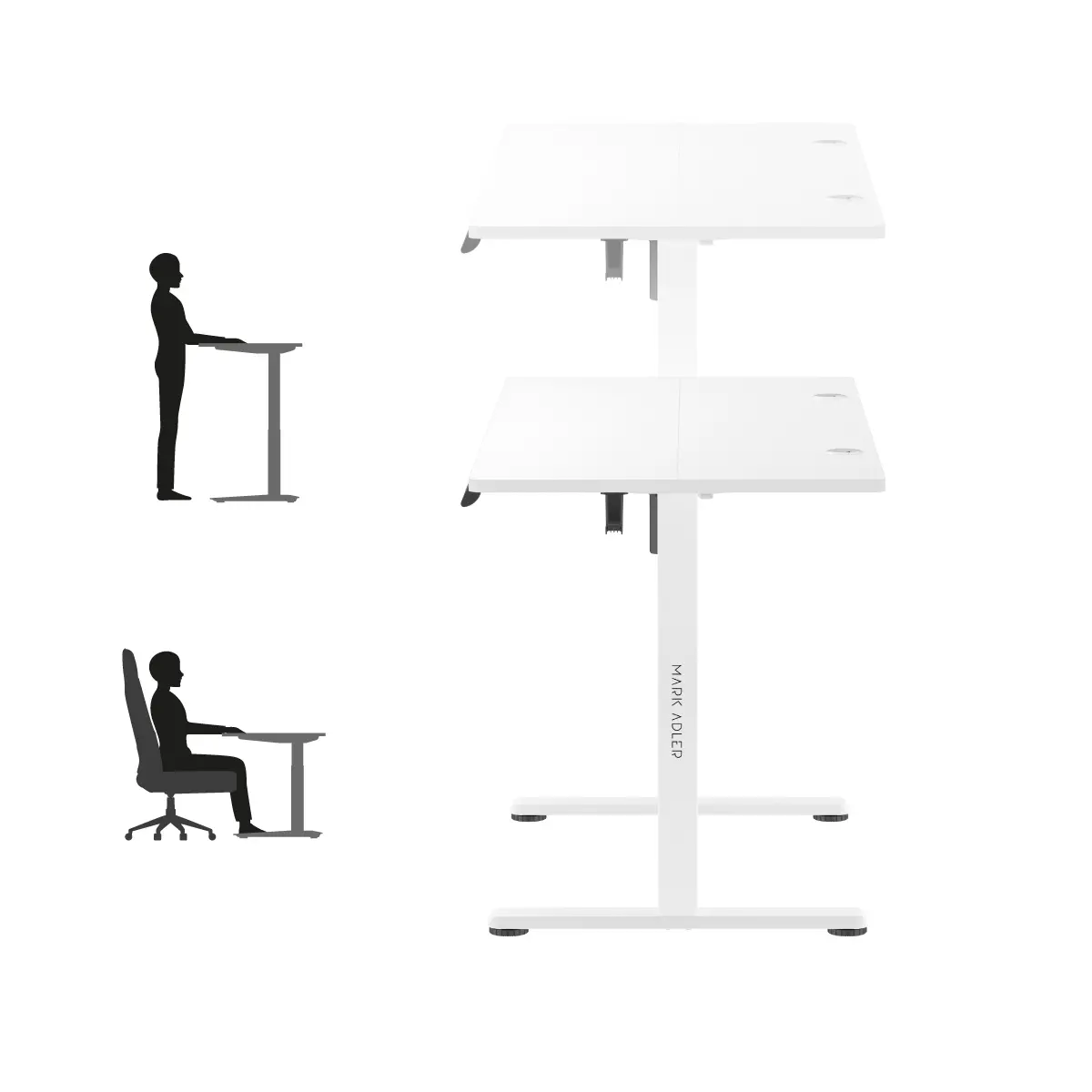 Biurko Mark Adler Leader 7.0 120cm Dzielony blat Biały